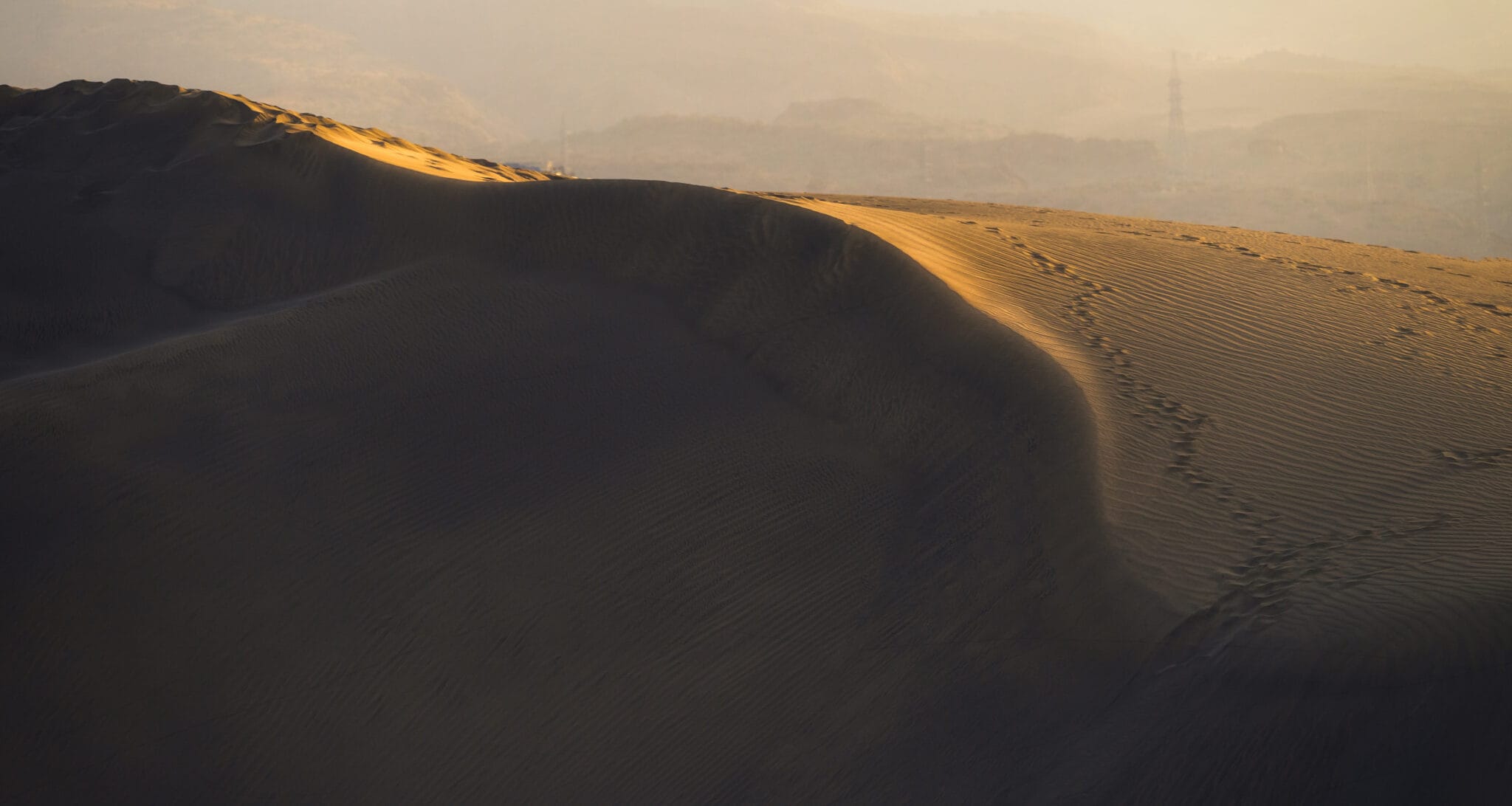 Wind-shaped curves in the dunes of Maspalomas