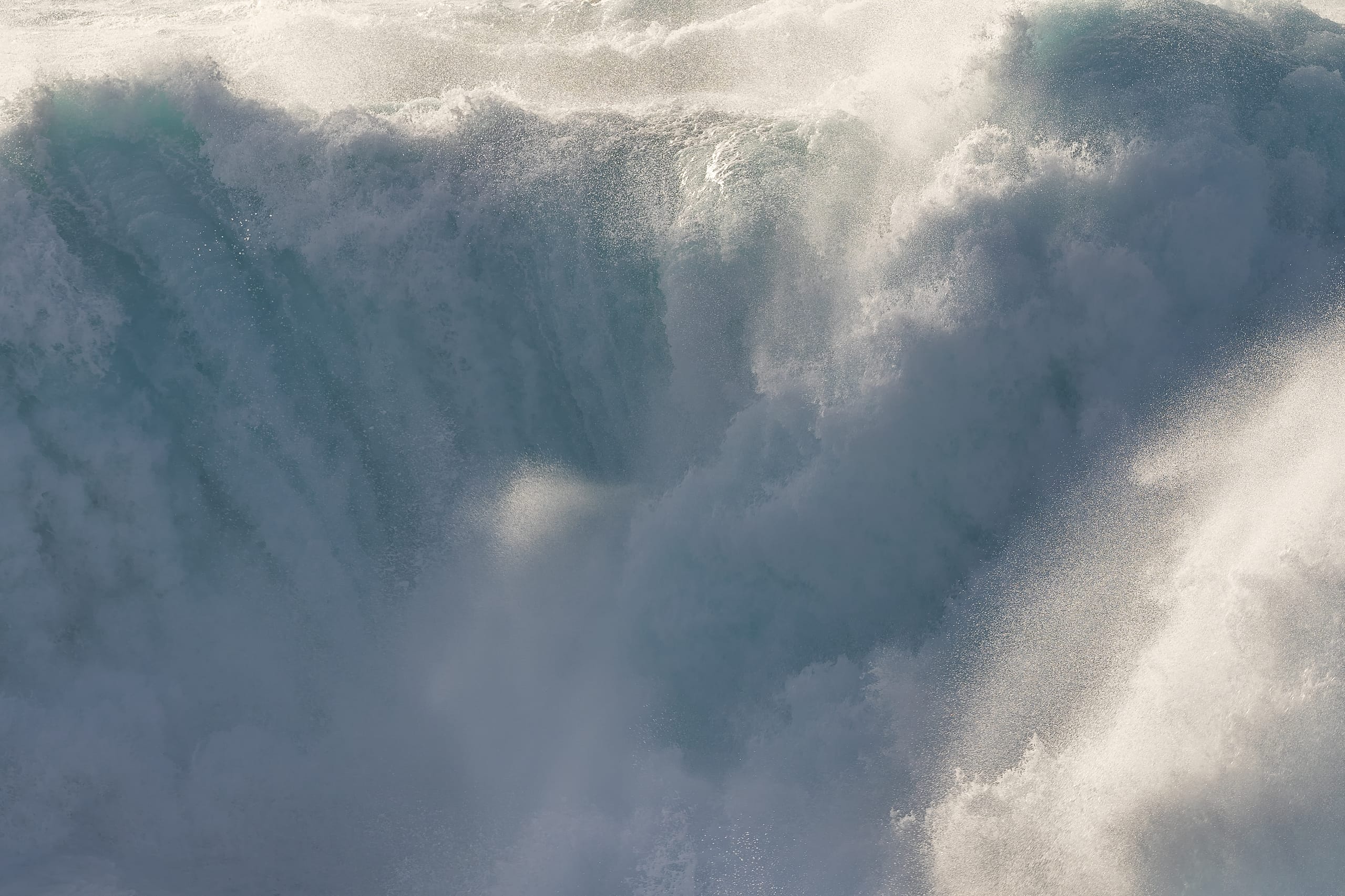 Towering wall of water from Atlantic ocean wave, Gran Canaria